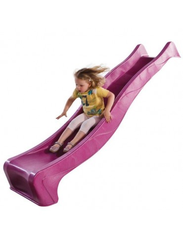 Plastic Slide for 1.5 metre high deck PINK Slide (3.0m) with WATER ATTACHMENT